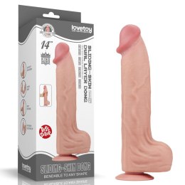 Lovetoy 14'' King Sized Sliding Skin Dual Layer Dong