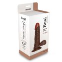 Real Rapture Dildo-REALISTIC DILDO REAL RAPTURE BROWN 6.5""""""""""""""""""""""""""""""""