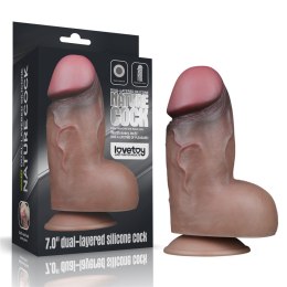 Lovetoy 7.0'' Dual Layered Platinum Silicone Cock