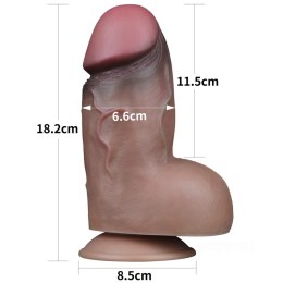 Lovetoy 7.0'' Dual Layered Platinum Silicone Cock