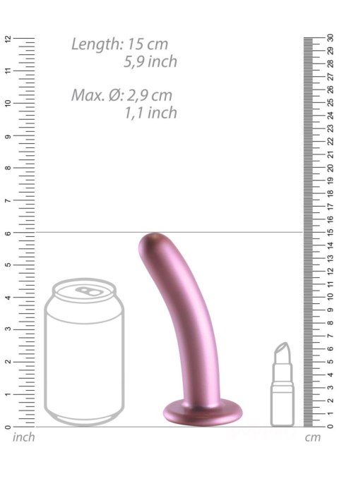 Ouch! Smooth Silicone G-Spot Dildo - 6'' / 14,5 cm