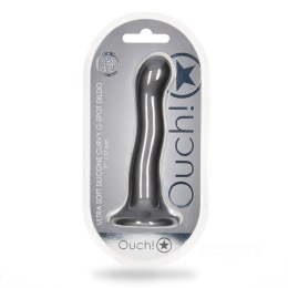 Ouch! Ultra Soft Silicone Curvy G-Spot Dildo - 7'' / 17 cm