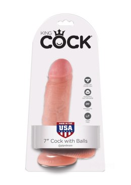 Pipedream Cock 7 Inch With Balls Light skin tone