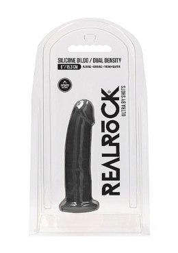 RealRock Silicone Dildo Without Balls - 15,3 cm - Black