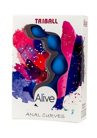 Alive Plug/kulki-Dildo Silic. Triball. Amuse-G. Blue