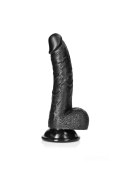 RealRock Curved Realistic Dildo Balls Suction Cup - 7""""/ 18 cm