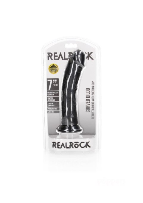 RealRock Curved Realistic Dildo with Suction Cup - 7""""/ 18 cm