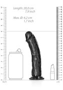 RealRock Curved Realistic Dildo with Suction Cup - 7""""/ 18 cm