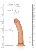 RealRock Curved Realistic Dildo with Suction Cup - 7""""/ 18 cm