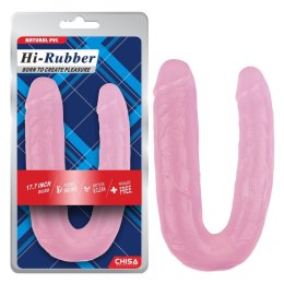 45/4,5 cm Hi-Rubber Dildo różowe podwójne dildo