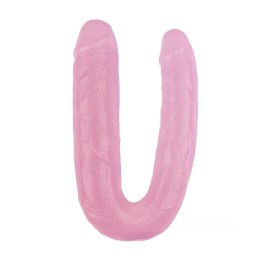 45/4,5 cm Hi-Rubber Dildo różowe podwójne dildo