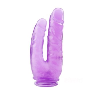 25 cm Hi-Rubber 9.4" Dildo Purple podwójne dildo