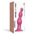 Strap-on-me DILDO PLUG BEADS METALLIC RASPBERRY PINK - XL