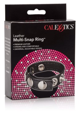 Calexotics Leather Multi-Snap Ring Black