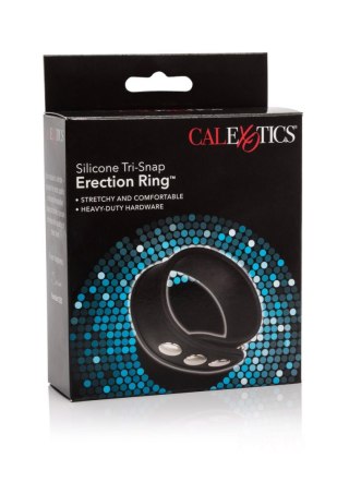 Calexotics Silicone 3-Snap Erection Ring Black