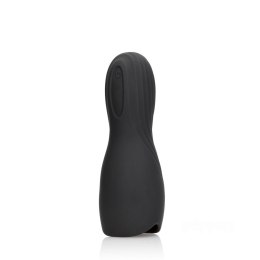 Loveline Vibrating Masturbator Sleeve - Licorice Black