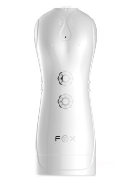 B - Series Fox Masturbator - B - Series - Vibrating and Flashing Masturbation Cup USB 7+7 Function / Talk Mode (White)