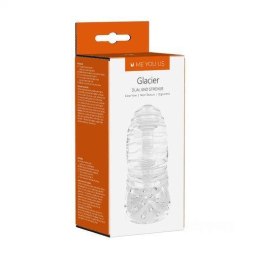 Me You Us Masturbator- Me You Us Glacier Dual End Stroker Male Masturbator Transparent