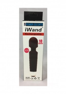 Power Escorts Iwand black rechargeable silicone bodywand massager