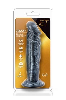 Blush JET EBONY 6INCH DILDO EBONY METALLIC