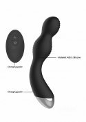 ElectroShock Remote Controlled E-Stim & Vibrating G/P-Spot Vibrator - Black