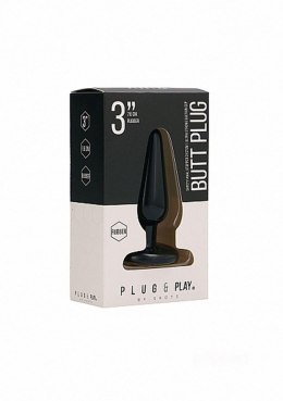 Plug & Play Butt Plug - Basic - 3 Inch - Black