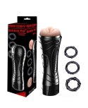 Power Escorts Quickes Pro - Vibrating masturbator + 3 pack cockring