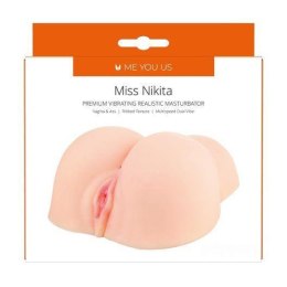 Me You Us Masturbator- Me You Us Miss Nikita Premium Vibrating Realistic Masturbator Flesh