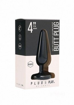 Plug & Play Butt Plug - Basic - 4 Inch - Black