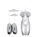 Baile BAILE - Masturbator toy, TPR, double vibrating egg with voice, tighten,shrink 3AAA batteries