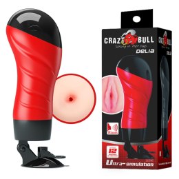 Crazy Bull CRAZY BULL - Delia, 12 vibration functions Suction base Sex talk, 2 AAA batteries