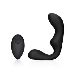 Ouch! Pointed Vibrating Prostate Massager with Remote Control - Black