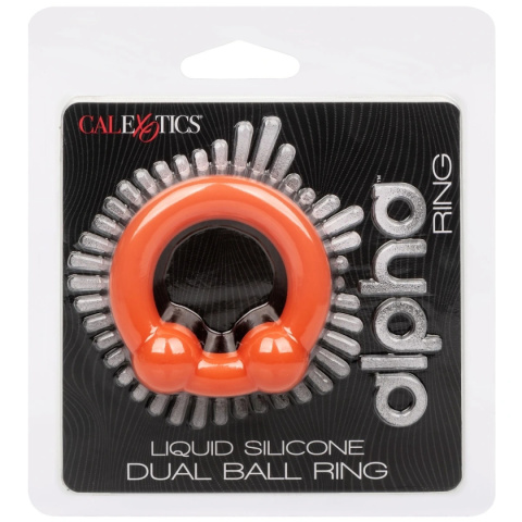 36 mm Alpha Ring Liquid Silicone Dual Ball Ring jaskrawy pierścień erekcyjny